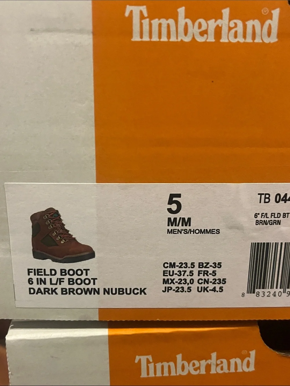Timberland 6” Field Boots Brown Boys Youth Size 5